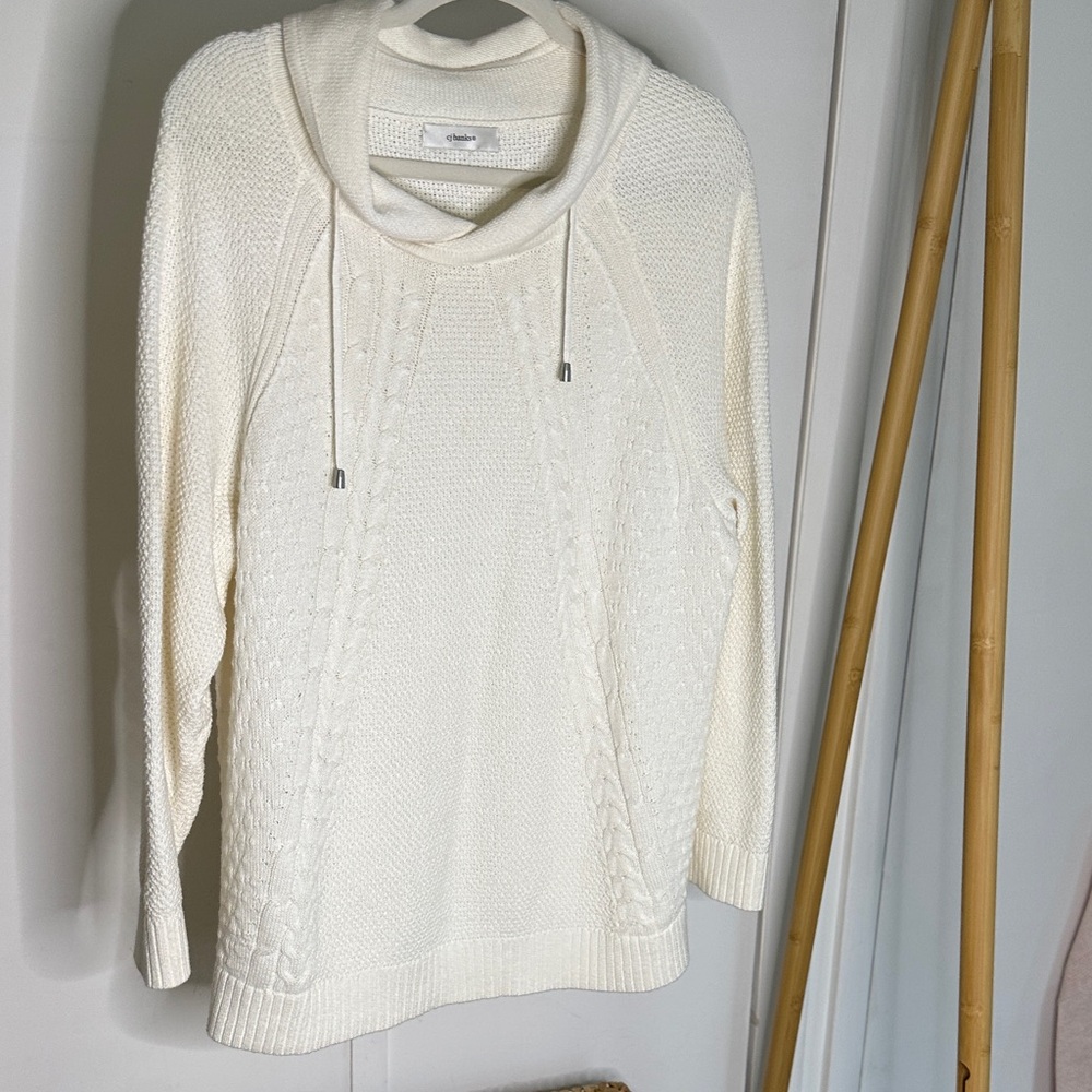 C J‎ Banks Elegant Cream Women's Sweater size xl